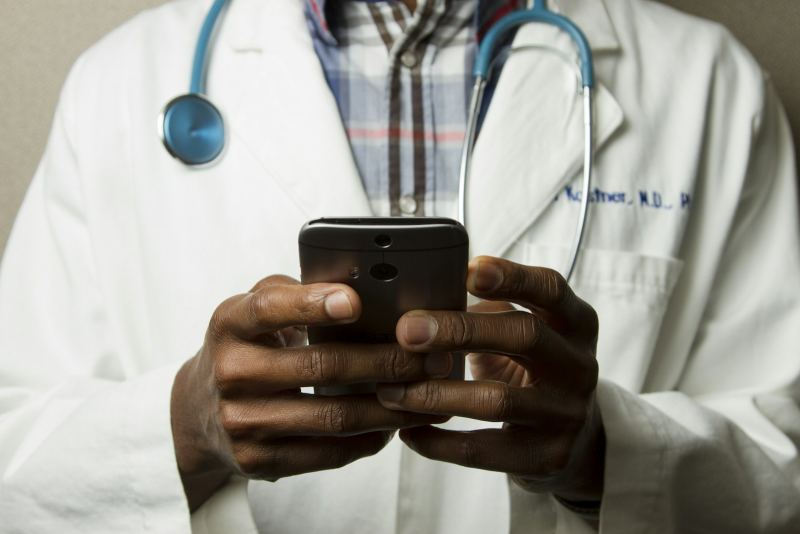 A health professional at work